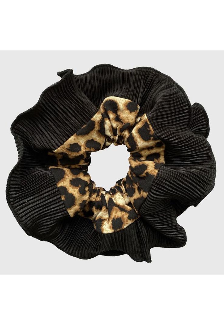 Scrunchie Begonia XL Animal Negro Maria Paskaro-1