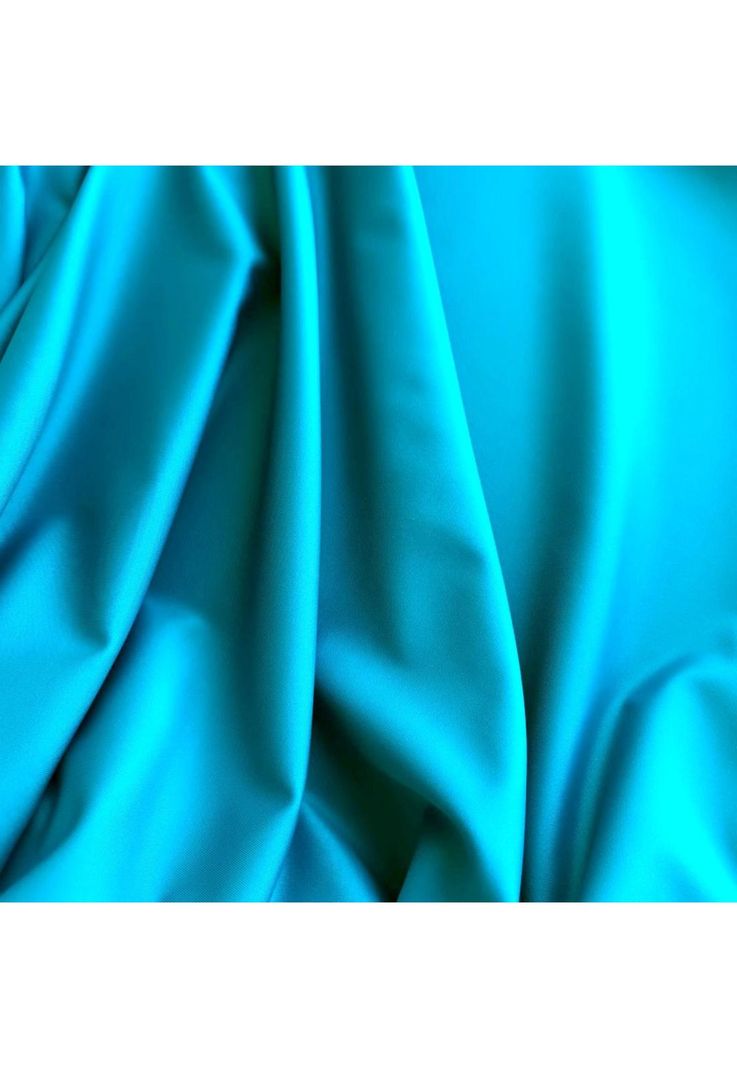 Vestido Largo Marken Turquesa Lycra Vuelo Grande Maria Paskaro-1