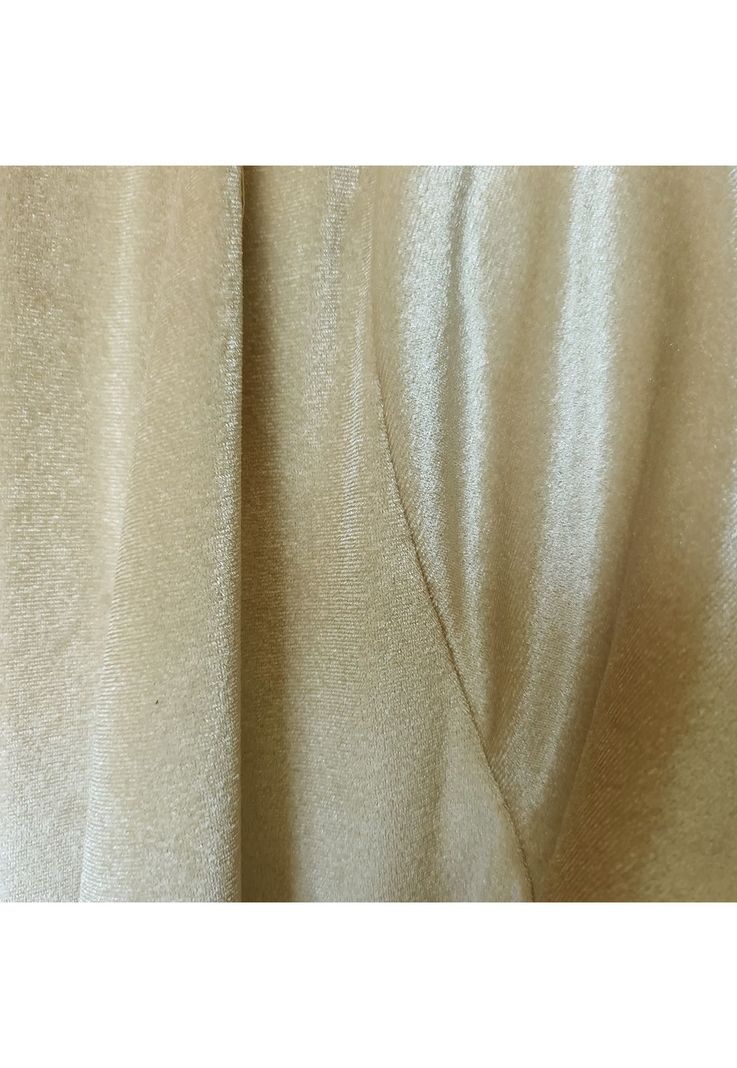 Tapado Kimono Largo Verona Beige Terciopelo Maria Paskaro-4