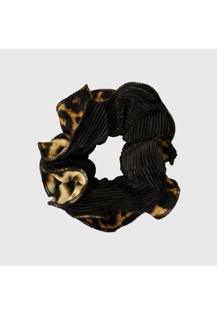 Scrunchie Tulipan M Animal Negro Maria Paskaro-0