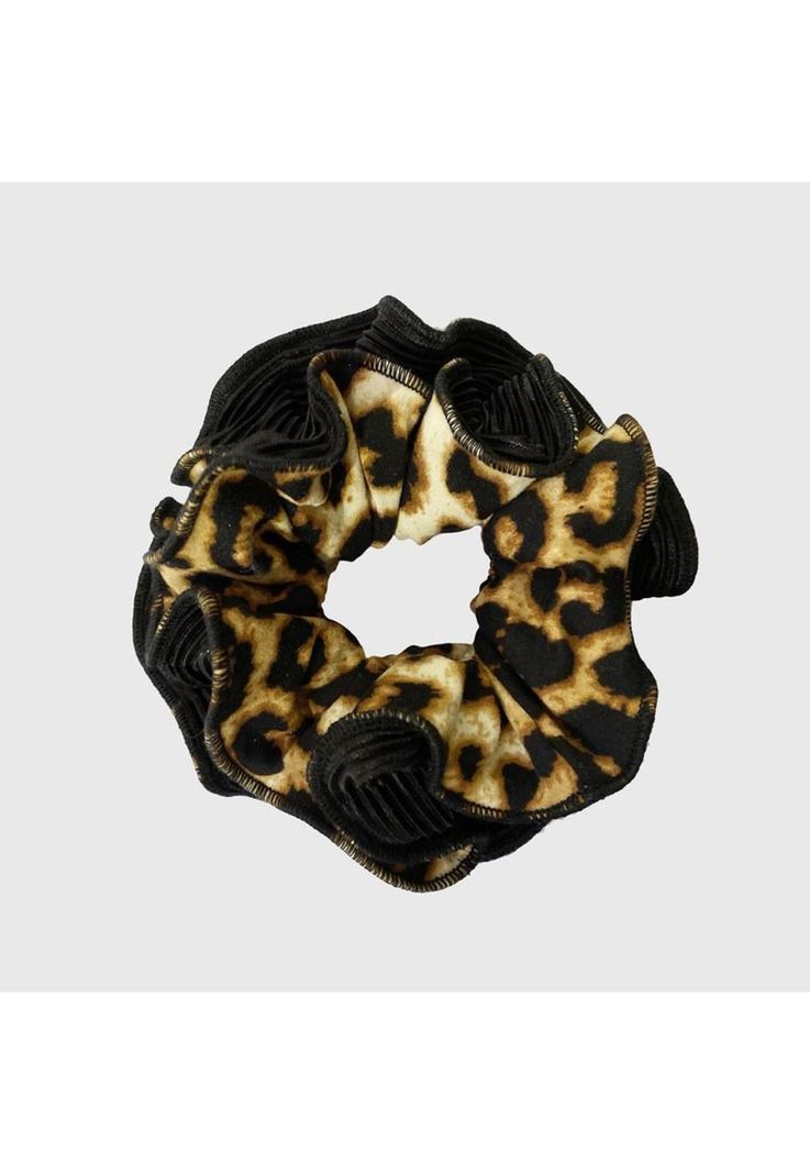 Scrunchie Tulipan M Animal Negro Maria Paskaro-1