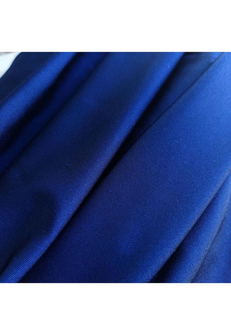 Vestido Largo Marken Azul Marino Lycra Vuelo Grande Maria Paskaro-3