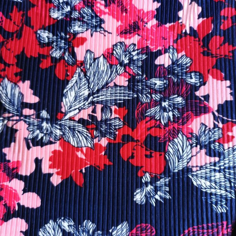 Tapado Kimono Corto Dublin Azul Flores Maria Paskaro-1