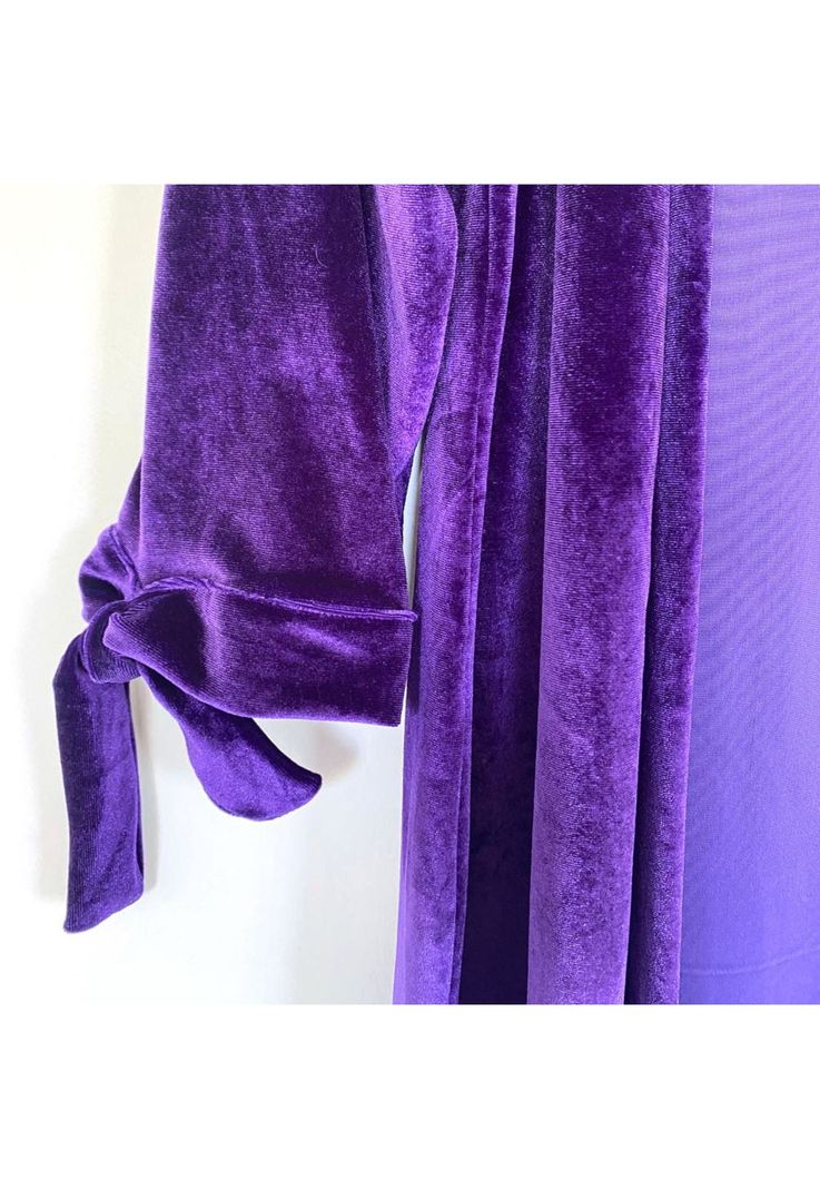 Tapado Kimono Largo Verona Purpura Terciopelo Maria Paskaro-3