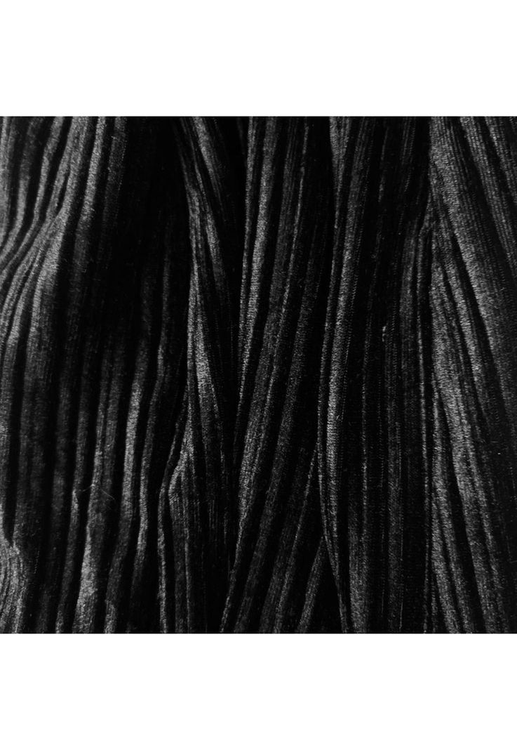 Tapado Kimono Largo Verona Negro Lineas Terciopelo Maria Paskaro-5