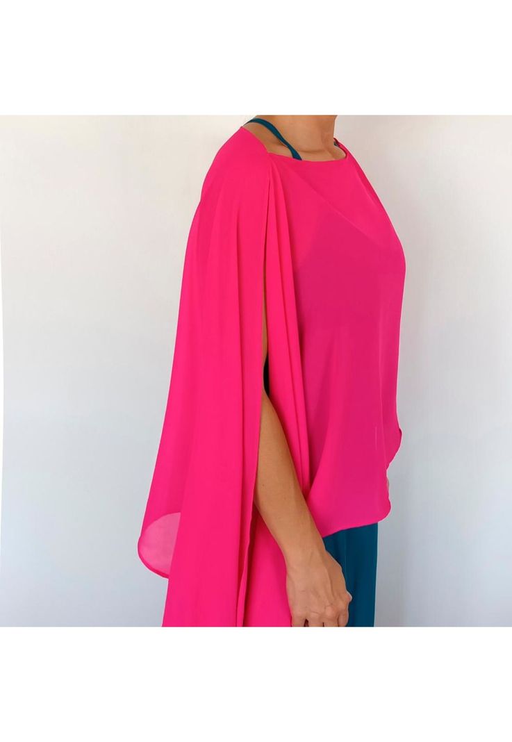 Tapado Capa Multiforma Catania Fucsia Gasa Maria Paskaro-2