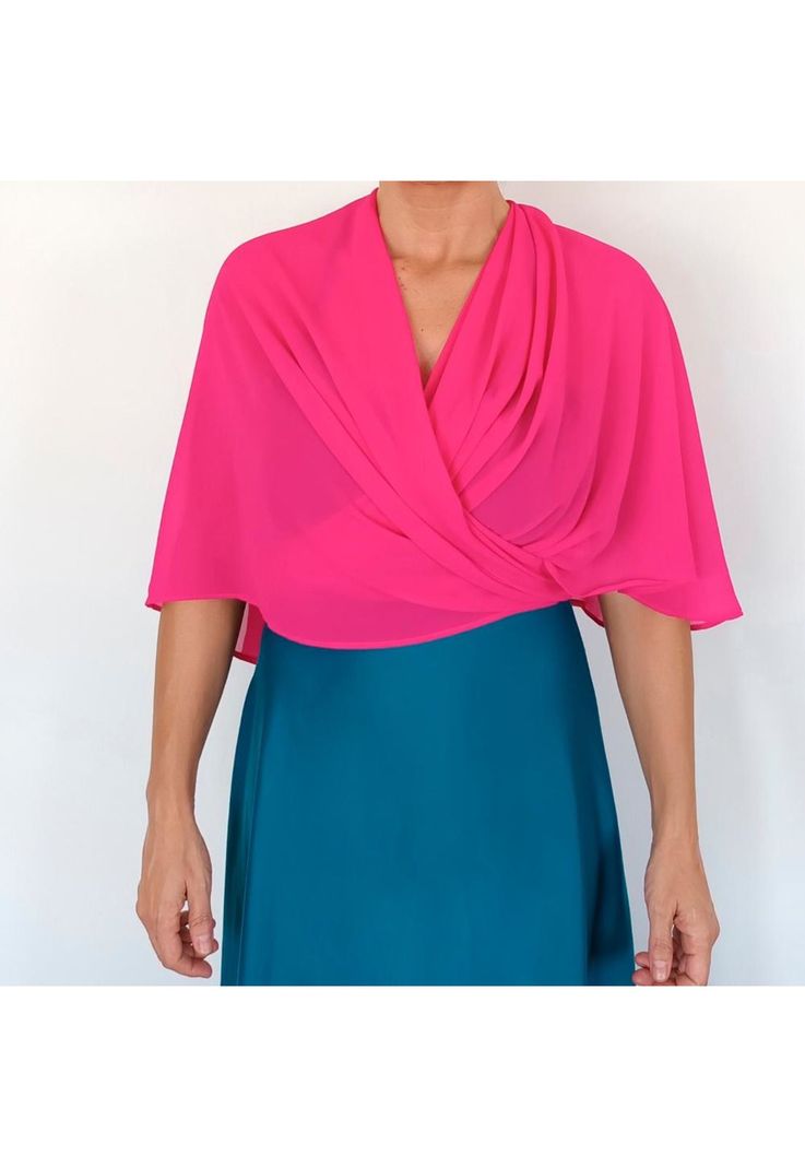 Tapado Capa Multiforma Catania Fucsia Gasa Maria Paskaro-4