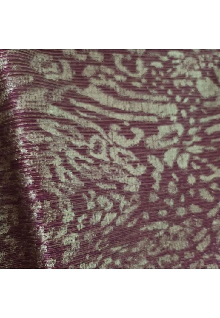 Tapado Kimono Largo Verona Animal Lila Plisado Transparente Maria Paskaro-7