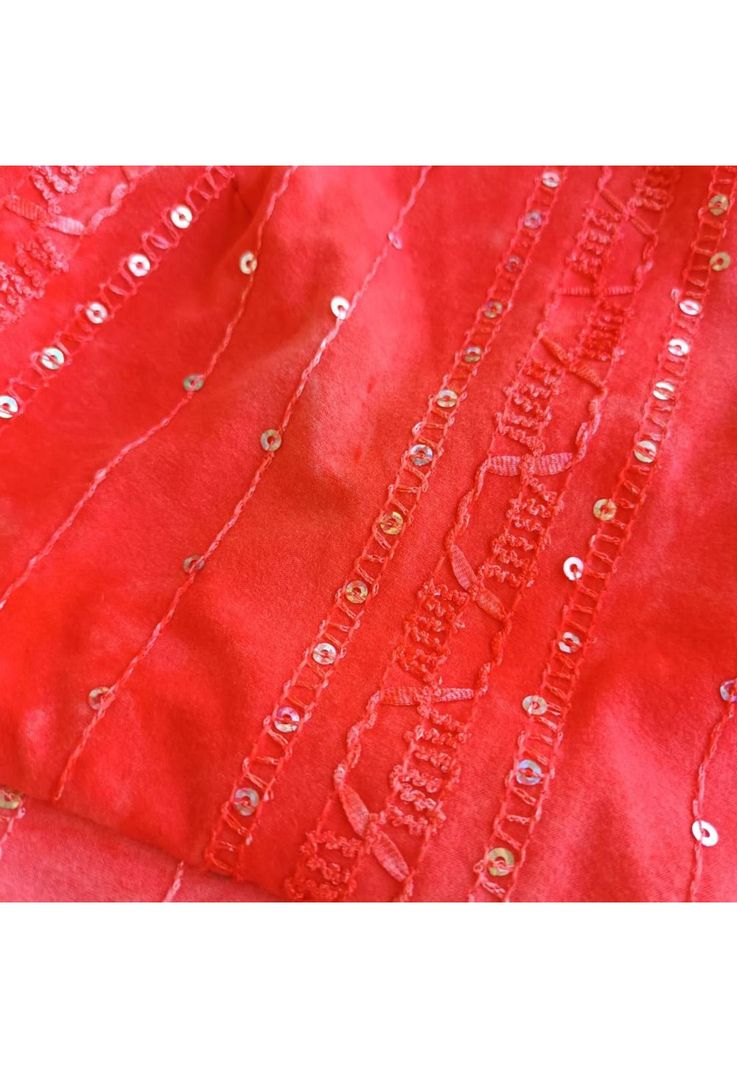 Peto Roma Coral Lentejuelas Lycra Maria Paskaro-3