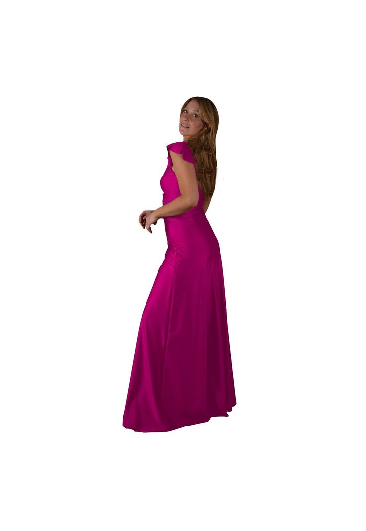 Conjunto Lima Magenta Lycra Dupont Falda Lazo Maria Paskaro-1