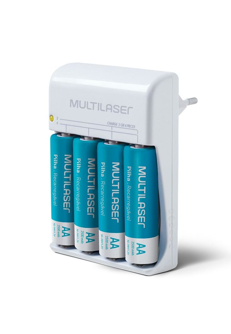 Cargador De Pilas Aa/Aaa Con 4 Pilas Aa Multilaser-1