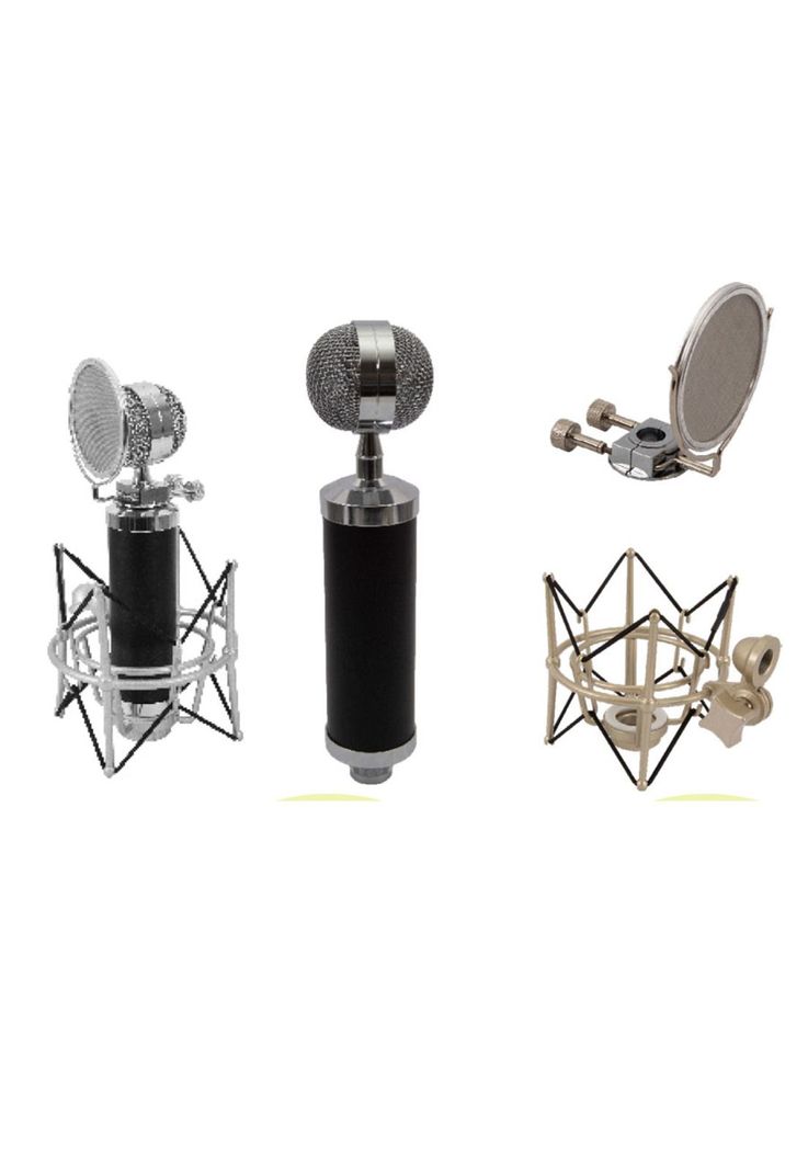 Studio Microphone Con Soporte Philco Anti-pop Metálico-0
