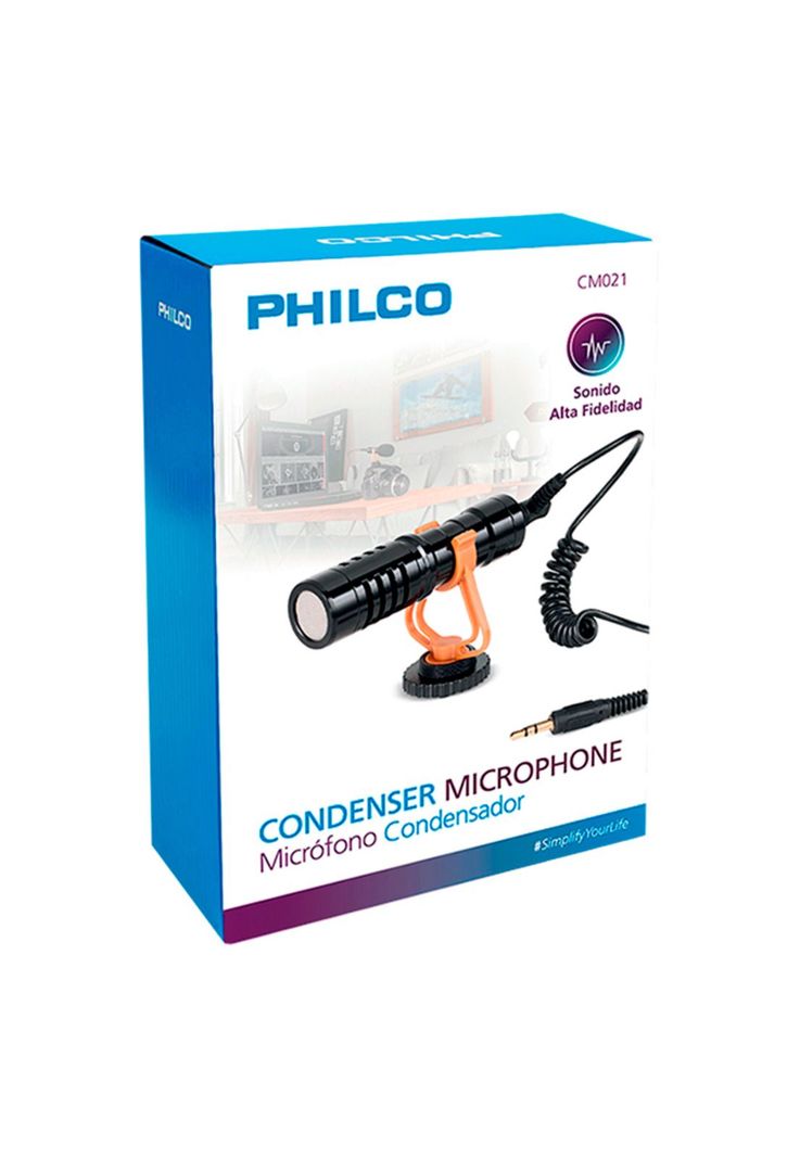 Micrófono Condensador Con Soporte / Philco / Anti POP-3