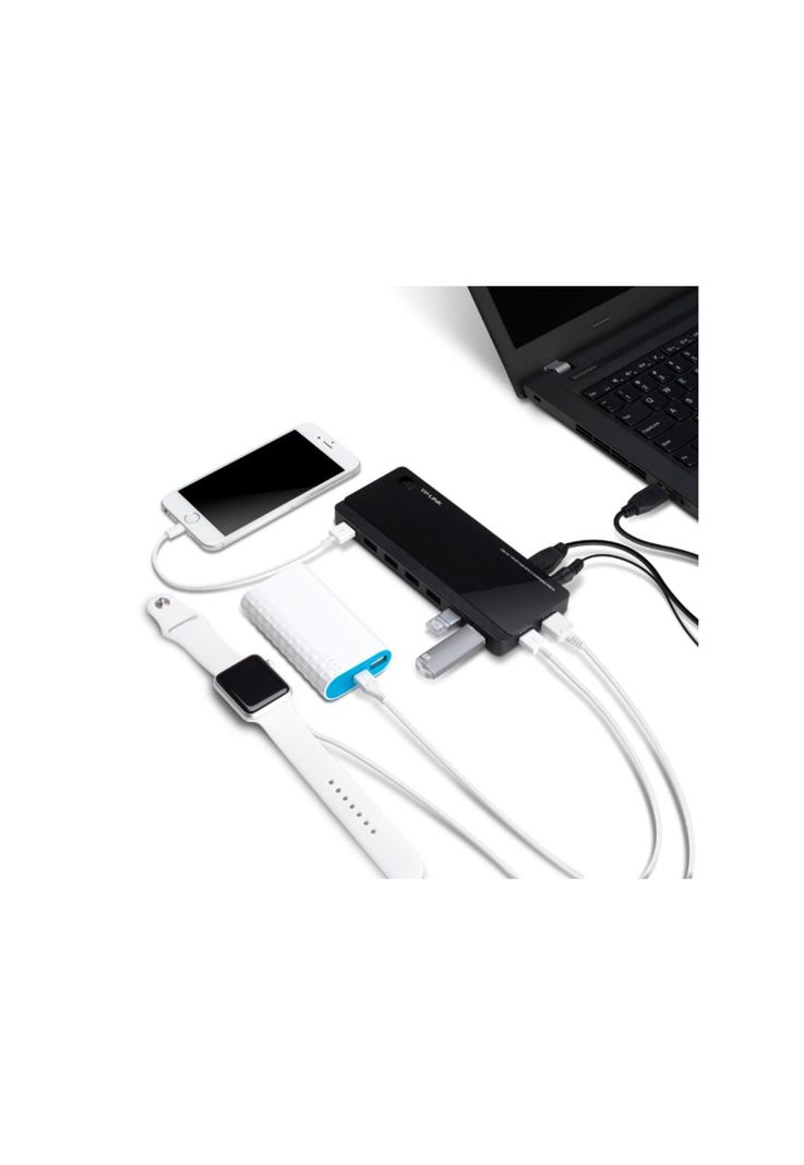 HUB 7 PUERTOS USB 3.0 + 2 PUERTOS CARGADORES (UH72-2