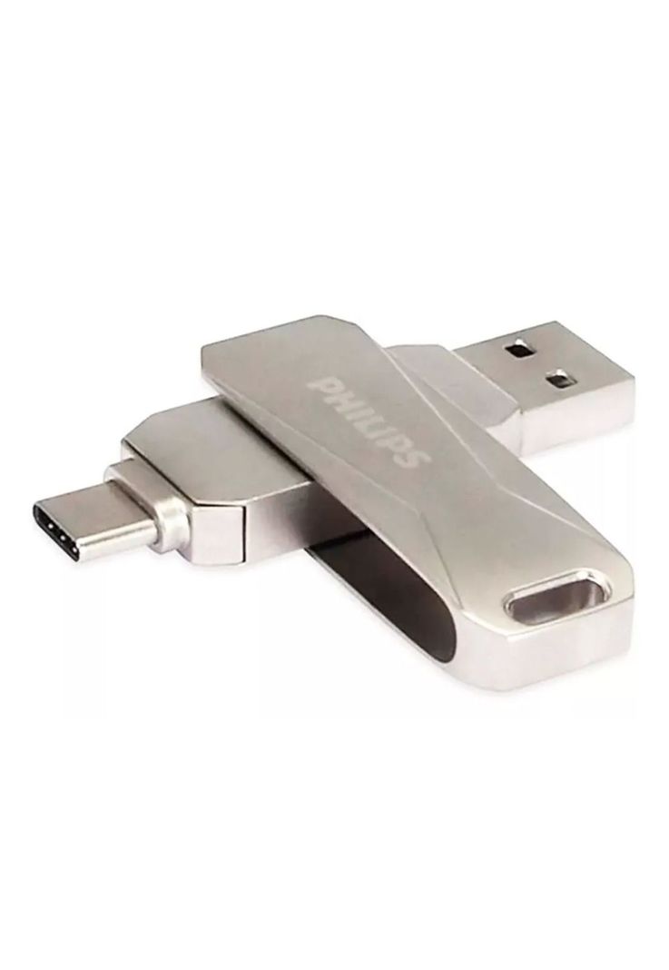 Pendrive Philips Snap 64gb Tipo C 3.0 A Usb Gris-0