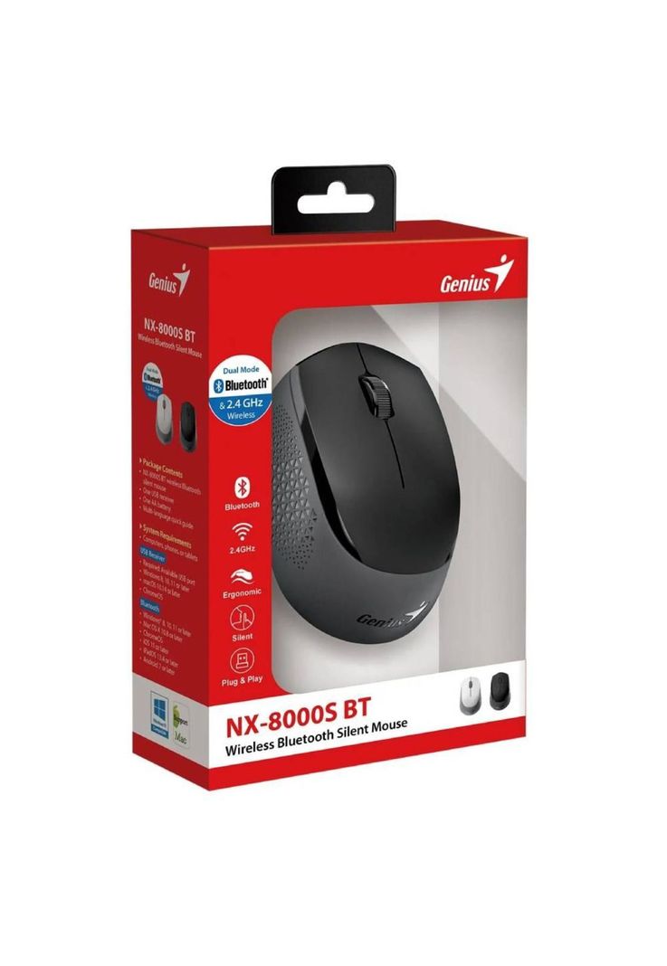 Mouse Genius NX-8000S Bluetooth 2.4GHZ-2