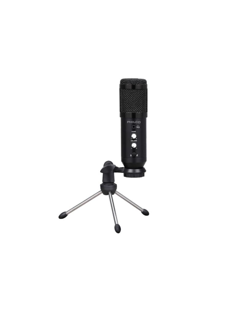 Set Micrófono Con Soporte Y Anti-Pop / Philco / USB-0
