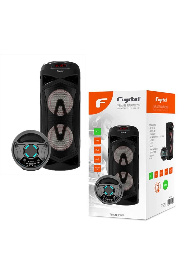 Parlante Portátil Bluetooth 4X2 10W FM TF USB Fujitel -0