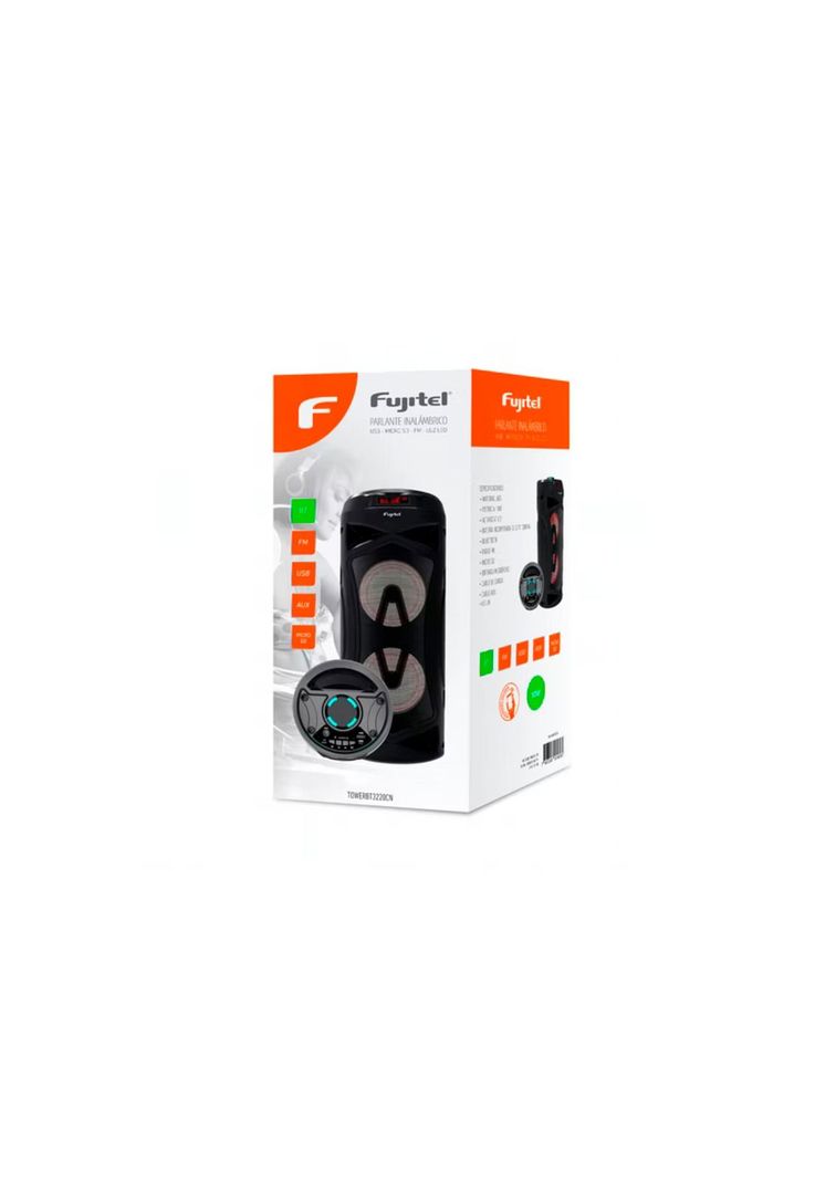 Parlante Portátil Bluetooth 4X2 10W FM TF USB Fujitel -2