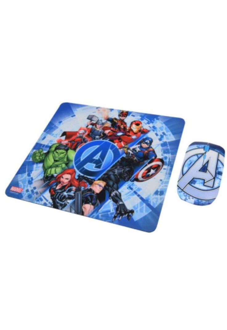 Kit Mouse Óptico Inalámbrico + Mousepad Marvel Avengers-0
