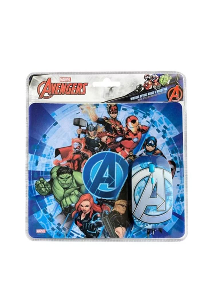 Kit Mouse Óptico Inalámbrico + Mousepad Marvel Avengers-1
