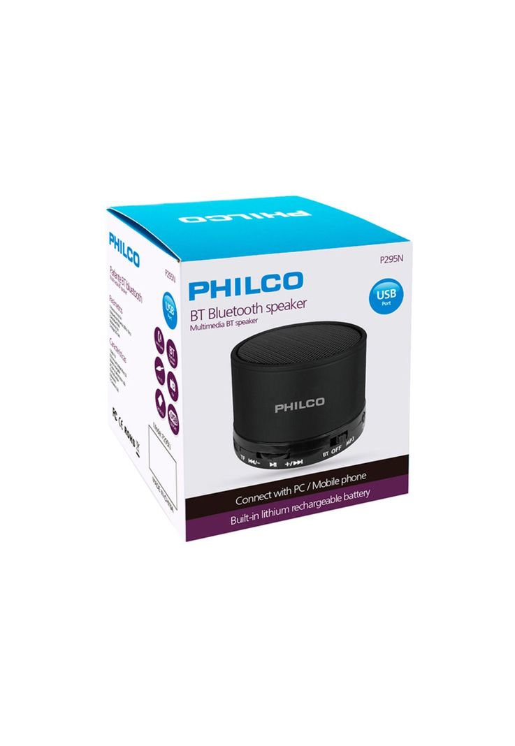 Parlante Portatil Philco Bluetooth P295 / 3W / SD /  520 mAh / USB-1