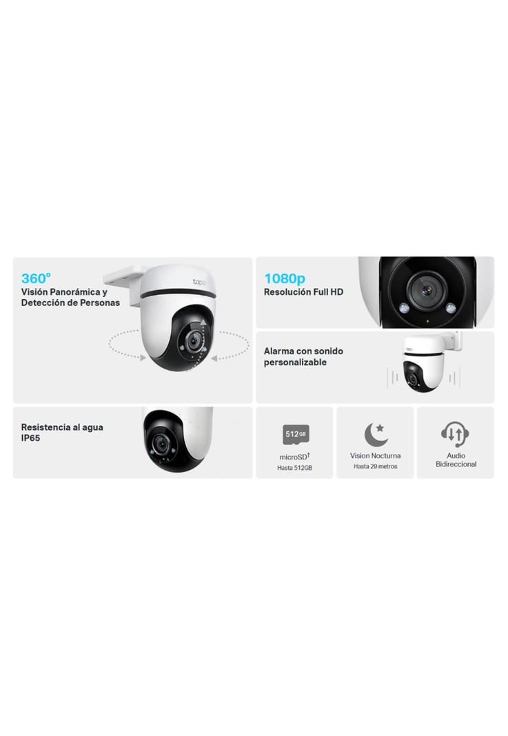 Cámara inteligente Wi-Fi de vigilancia 360º Tapo C500 TPLink-3