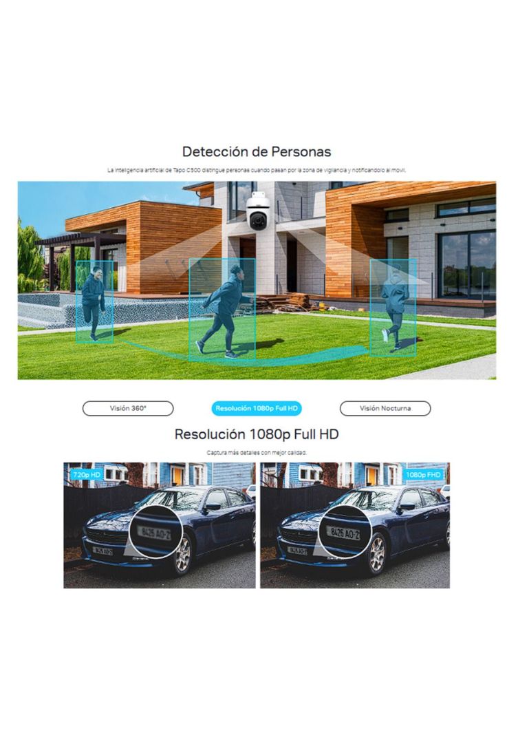 Cámara inteligente Wi-Fi de vigilancia 360º Tapo C500 TPLink-4