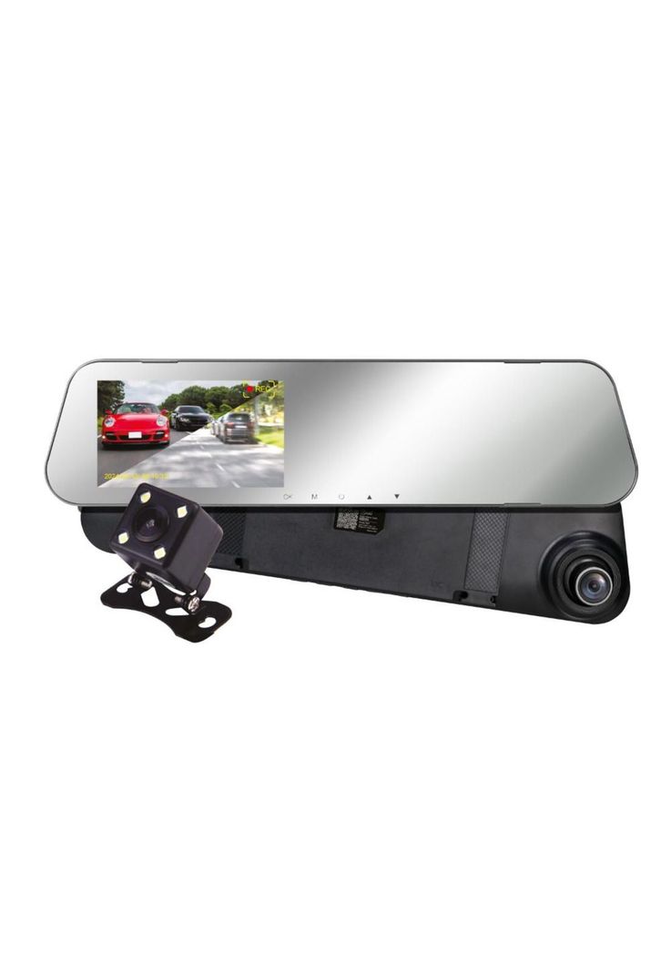 Cámara Espejo Auto DVR FHD 2 Cámaras Front 1080p/ Rear 720p Mlab-0