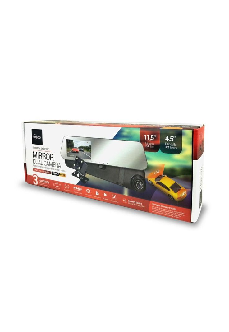 Cámara Espejo Auto DVR FHD 2 Cámaras Front 1080p/ Rear 720p Mlab-4