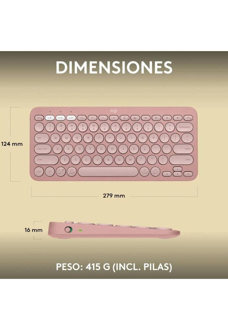 Teclado Logitech Pebble Keys 2 K380s Bluetooth-2