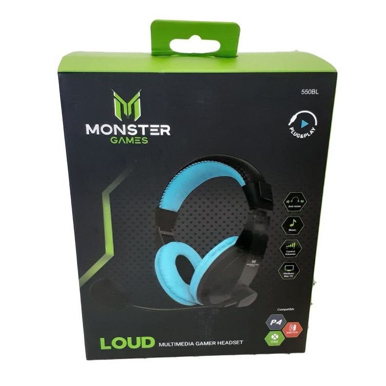 Audifono Gamer Monster Para Ps4 / xbox One /  Switch / Plug 3.5mm-0