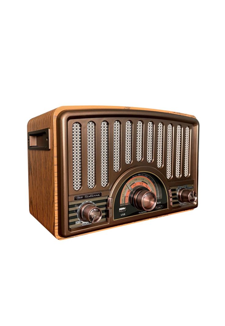 Radio Retro Bluetooth Portátil Sixtinna Usb Am Fm Mlab -0