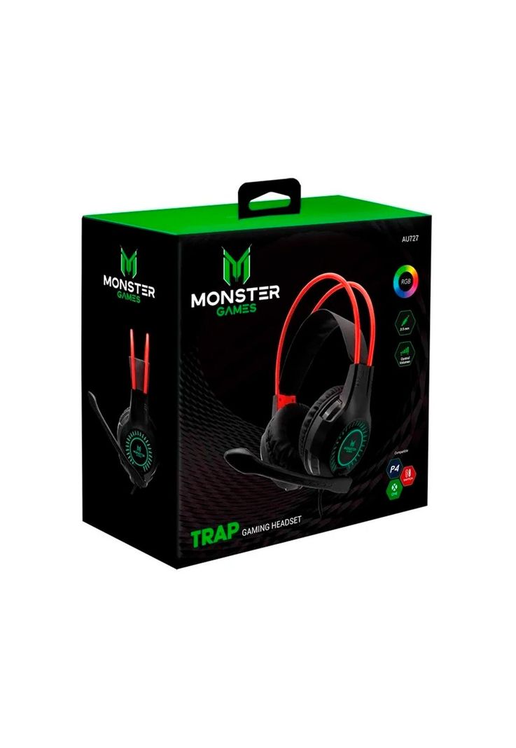 Audífonos Gamer Trap Monster Games Over-EAR-3