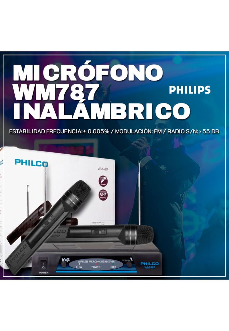 Micrófono Wm787 Inalámbrico Vhf-1