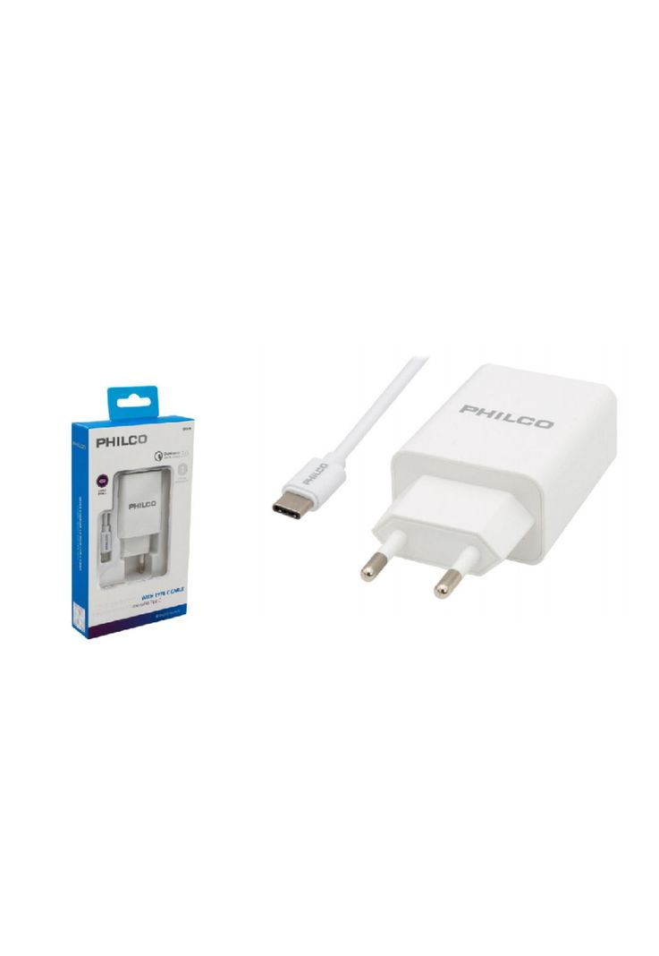 Cargador Usb Inteligente Con Cable Tipo C / Philco-0