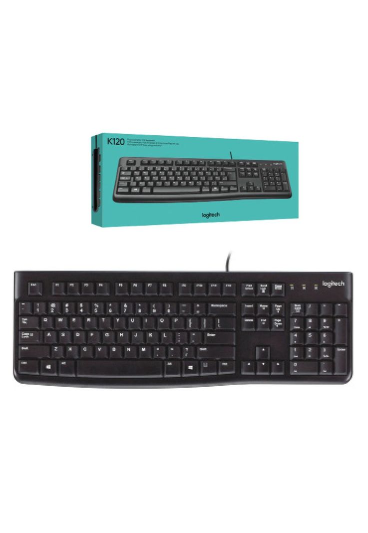 Teclado USB estándar para computadora Logitech K120-0