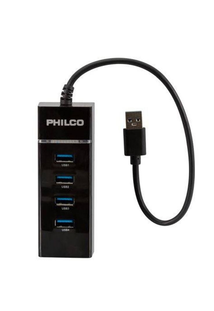 HUB Philco USB 3.0 de 4 Puertos Indicador de Luz-0