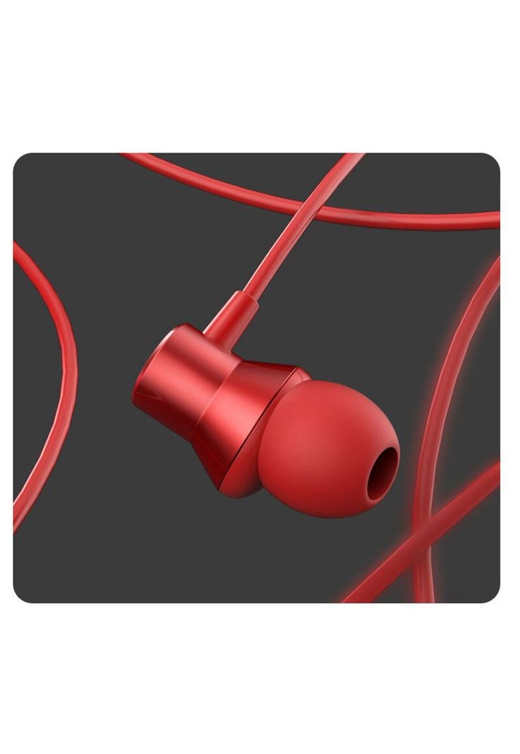 Audifono Alámbrico Lenovo In Ear Hf130 Rojo Fx-2