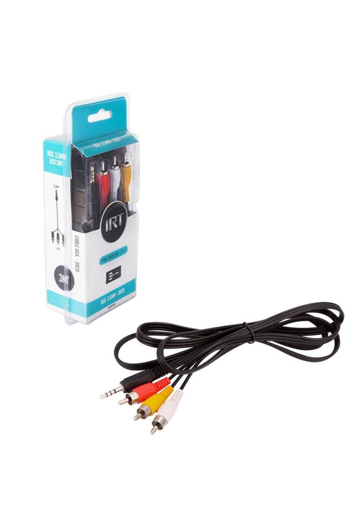 Cable Auxiliar IRT Macho 3 RCA Macho 3 Mts-1