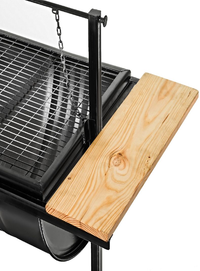 Parrilla Premium a Carbón con Tabla de Cortes Fija-1