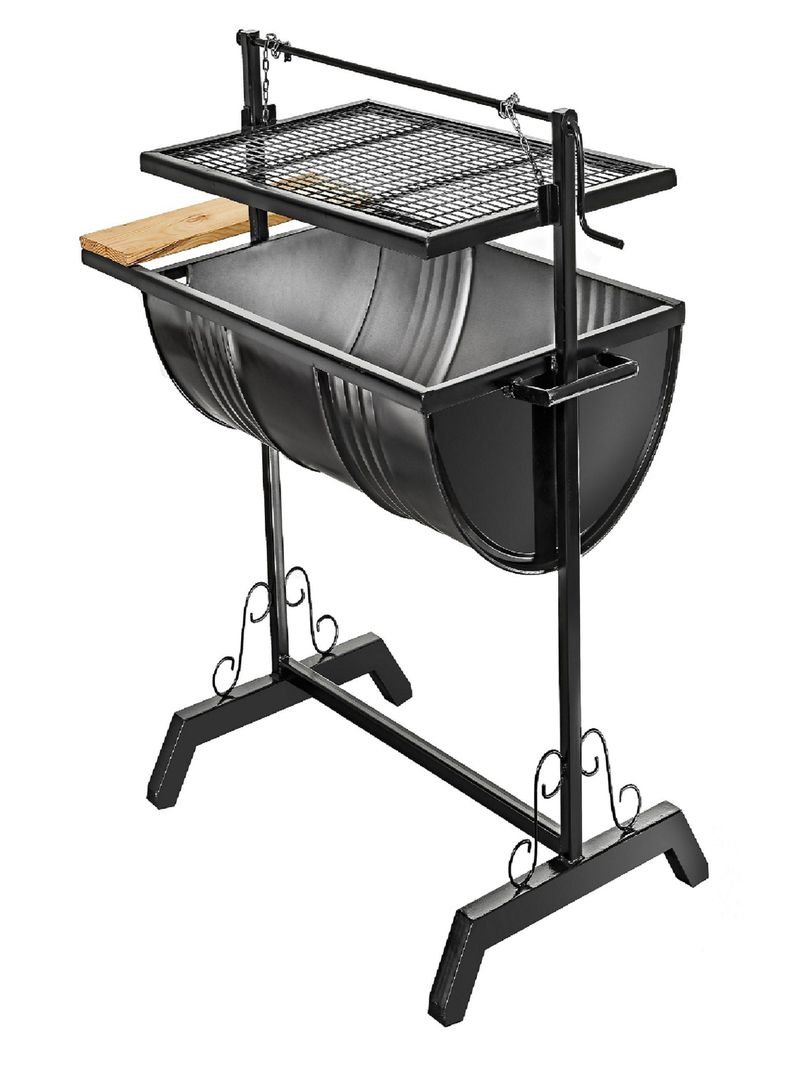 Parrilla Premium a Carbón con Tabla de Cortes Fija-3