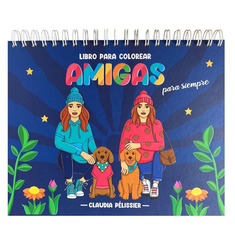 Amigas para siempre Libro para colorear Tapa dura Azul