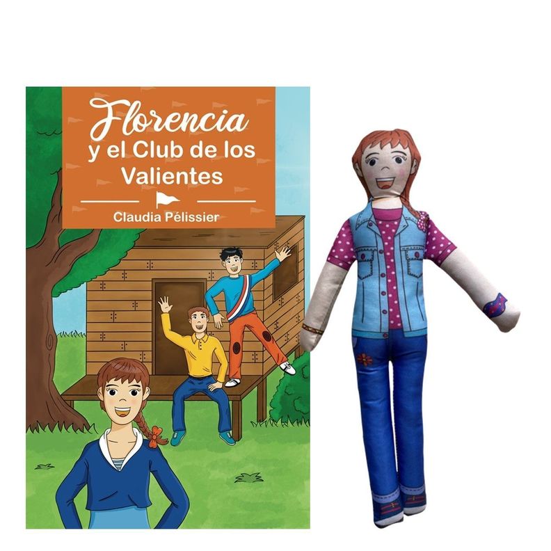 Libro Florencia y el Club de los Valientes con muneca Florencia Diseno 1