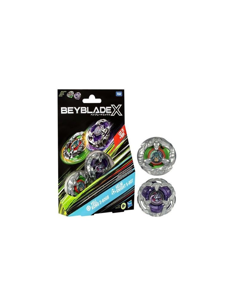 TROMPO BEYBLADE X YELL KONG 3-60GB Y HELM KNIGHT 5-80T-0