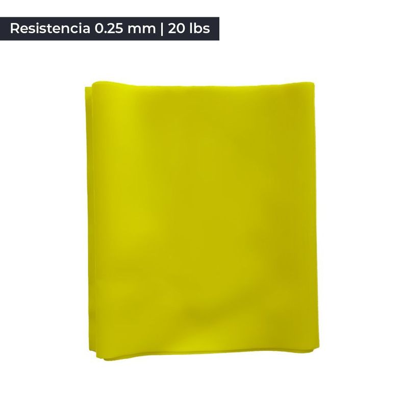 BANDA ELASTICA LATEX AMARILLO 0,25MM-0
