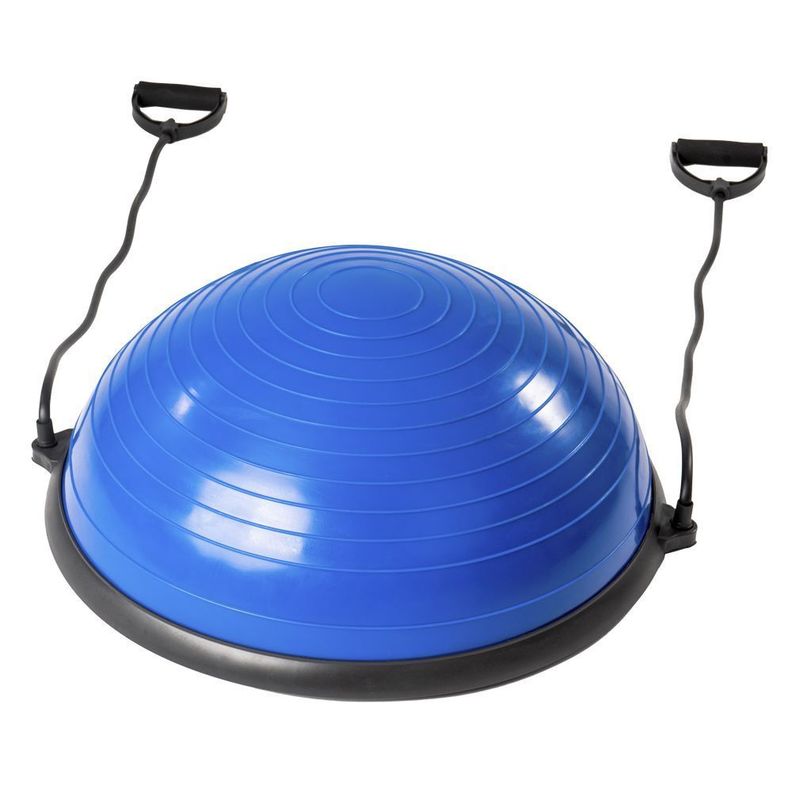 BOSU 60 CM + 2 TUBOS ELÁSTICOS MEDIO BALÓN PILATES ORCUS-0