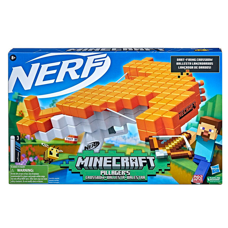 LANZADOR NERF X MINECRAFT PILLAFERS BALLESTA-4