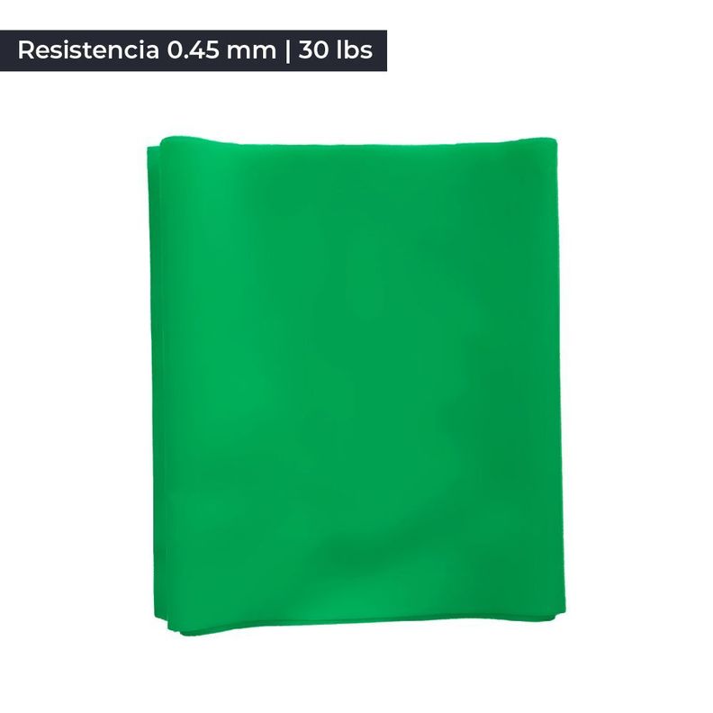 BANDA ELASTICA LATEX VERDE 0,45MM-0