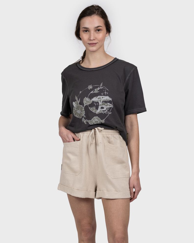 Short Lino Gurip Mujer Sand Gnomo-0